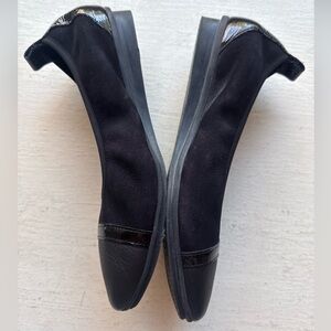 Arche Onyqua Women’s Black Leather  Nubuck  Suede Slip-On Flats 40